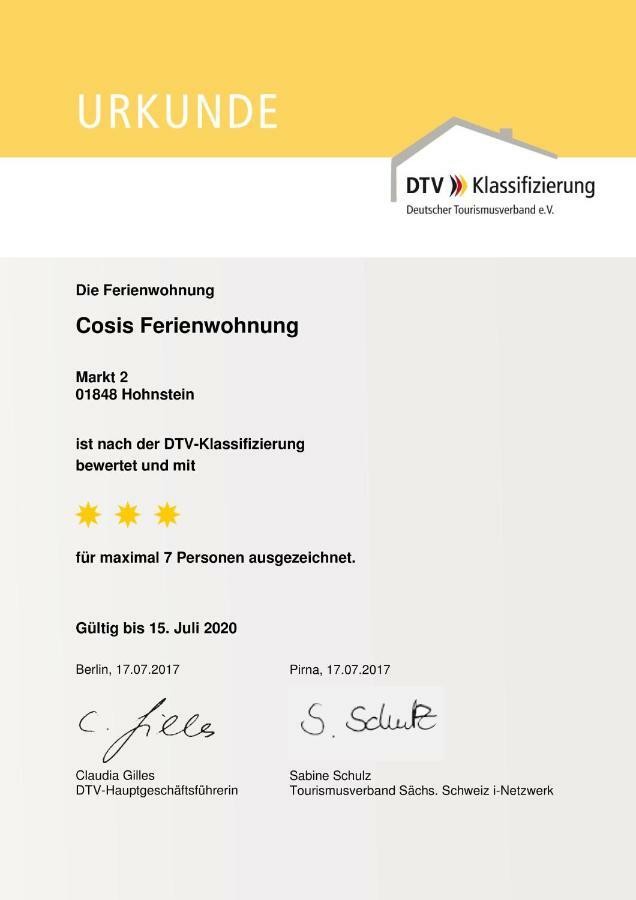 Cosis Ferienwohnung Hohnstein Buitenkant foto